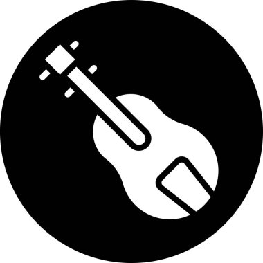Gitar simgesi, vektör illüstrasyonu