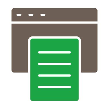 tarayıcı web sayfası simgesi, vektör illüstrasyonu