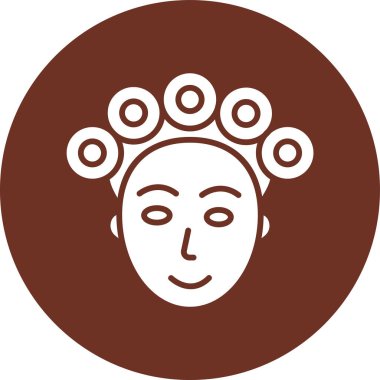 Maskeli ve çiçekli bir kadının vektör çizimi