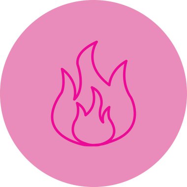 Ateş simgesi, vektör çizimi