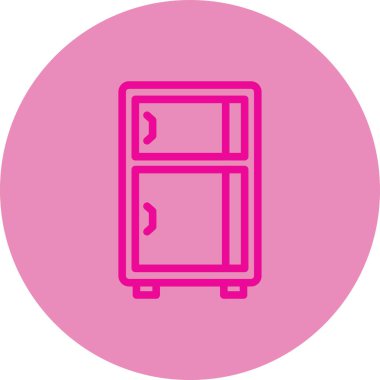 Benzersiz buzdolabı çizgisi vektör simgesi