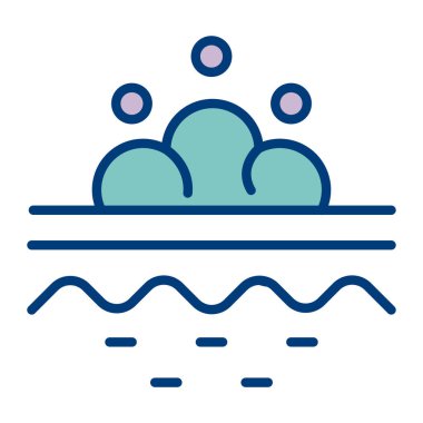 Bulut Hesaplama. Web simgesi basit illüstrasyon