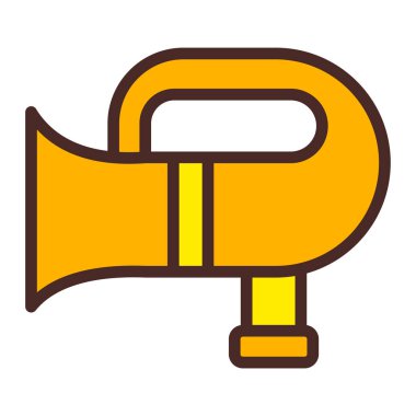 trompet ağ simgesi, vektör tasarımı