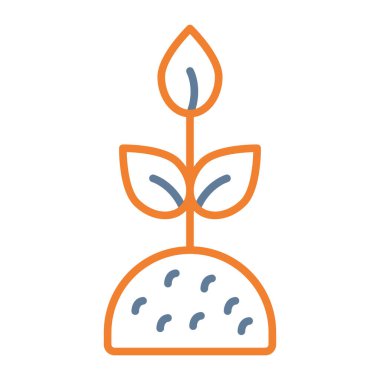 Bitki. Web simgesi basit illüstrasyon