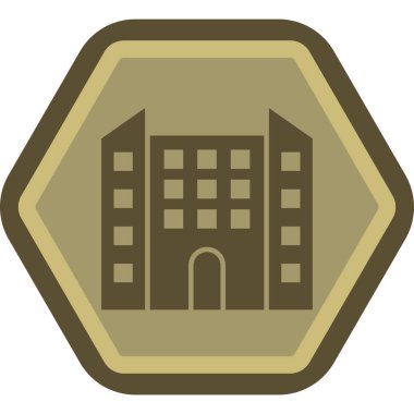 Bina. Web simgesi basit illüstrasyon