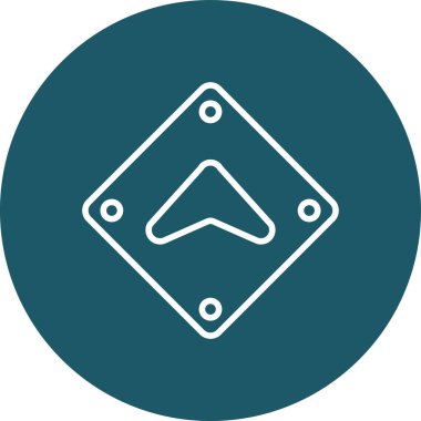 Yol işareti simgesinin vektör illüstrasyonu