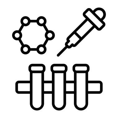 Kimya laboratuarı simgesi, özet biçimi