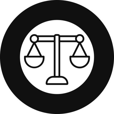 Adalet simgesinin vektör illüstrasyonu