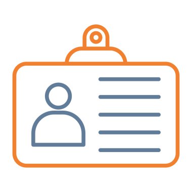 ID kart simgesi vektör illüstrasyonu