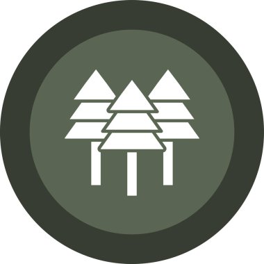 Orman ikonu vektör illüstrasyonu