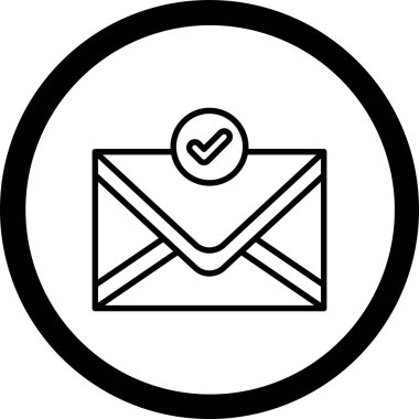 Moda biçimi izole edilmiş arkaplanda e- posta simgesi