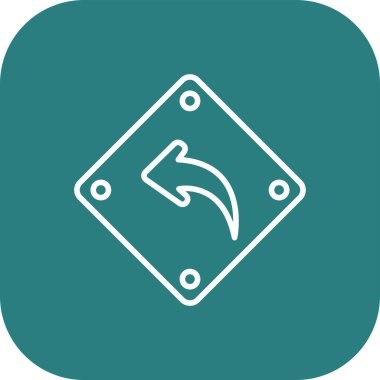 Bir kuş simgesinin vektör illüstrasyonu