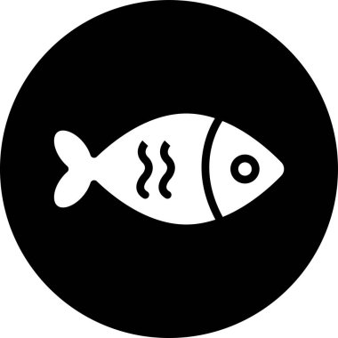 Balık. Web simgesi basit illüstrasyon