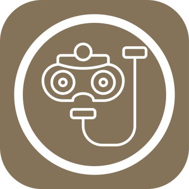 Bir robot simgesinin vektör illüstrasyonu