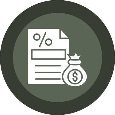 finansal rapor düz vektör simgesi