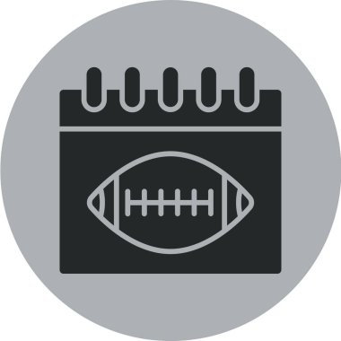 Amerikan futbolu ikonu vektör çizimi