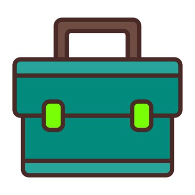 Çanta. Web simgesi basit illüstrasyon