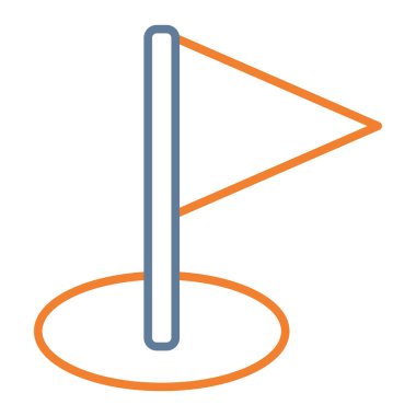 Yönlendirme simgesi vektörü. Stil düz sembol, turuncu renk, beyaz arkaplan.