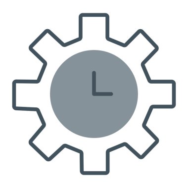 Çarklı vektör simgesi. biçim düz sembol, yumuşak mavi renk, yuvarlak açılar, beyaz arkaplan.