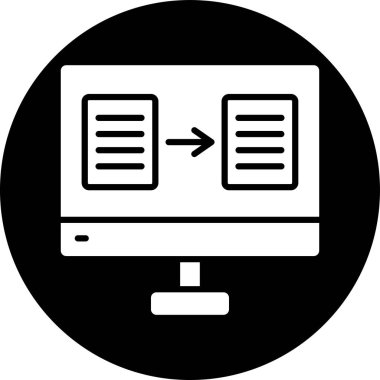 Bilgi alışverişi. Basit illüstrasyon