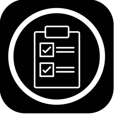 Kontrol listesi simgesi vektör illüstrasyonu