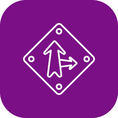 Düz veya Sağ Ağ simgesi, vektör illüstrasyonuName