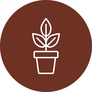 Bitki simgesinin vektör illüstrasyonu