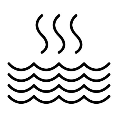 deniz dalgası ikonu ana hat vektörü. dalga okyanusu. Okyanus