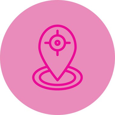 konum. Web simgesi basit illüstrasyon