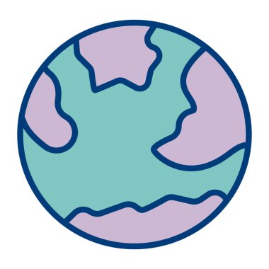 gezegenin küre simge vektör illüstrasyon izole