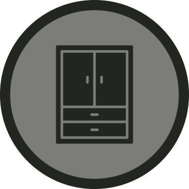 Arka planda izole edilmiş moda çemberindeki mutfak simgesi