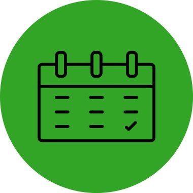 Takvim simgesi vektör illüstrasyonu