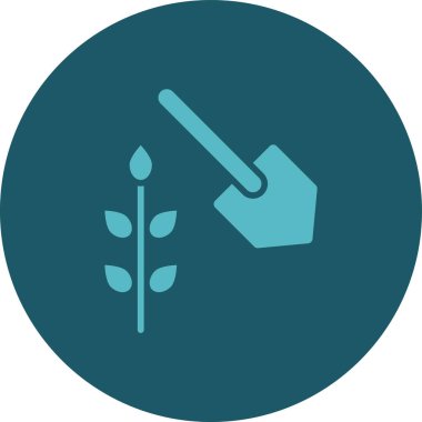 Bir çiftliğin vektör illüstrasyonu, bahçe simgesi