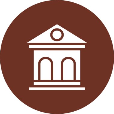 Bina. Web simgesi basit illüstrasyon