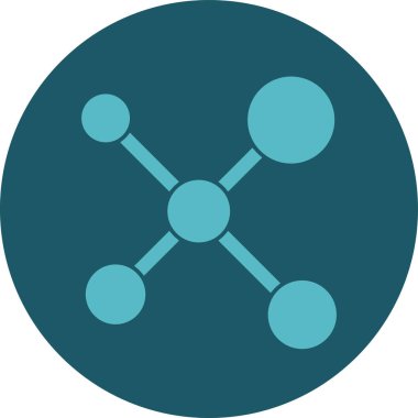 Paylaşım simgesi. Bu düz yuvarlak sembol beyaz arkaplan üzerinde yumuşak mavi renkler ve yuvarlak açılar kullanır.