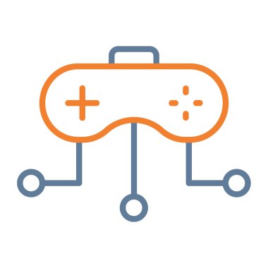 joystick vektör simgesi modern basit çizgi çizimi