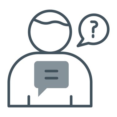 İnsan simgesi vektör illüstrasyonuyla sohbet et