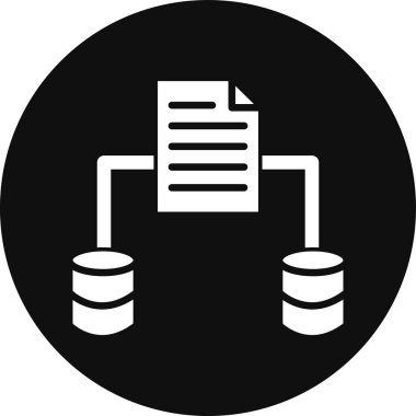 Beyaz arkaplandaki veritabanı vektör çizimi. Birinci kalite semboller. Konsept ve grafik tasarımı için simgeler.