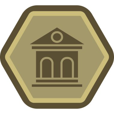 Altın sikke simgesi, basit vektör illüstrasyonu