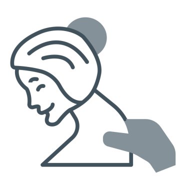 Baş simge vektör çizelgesine sahip büyükanne