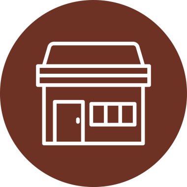 dükkan simgesi, vektör illüstrasyonu