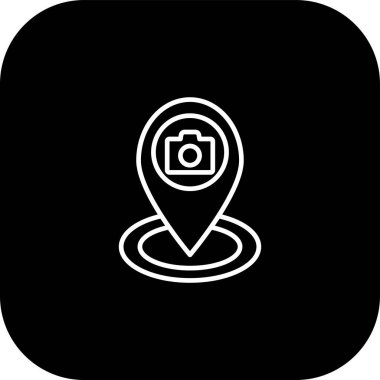 harita simgesi vektör illüstrasyonu