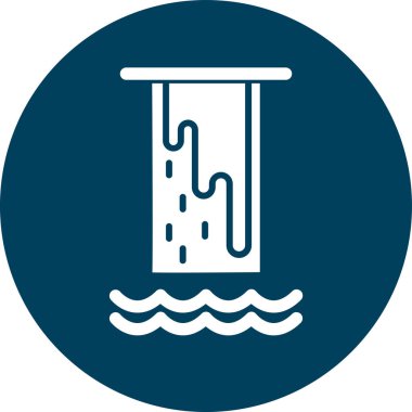 Bir duş simgesinin vektör illüstrasyonu