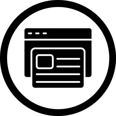 İnternet sitesi. Web simgesi basit tasarım