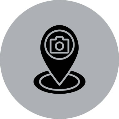 konum simgesi, vektör çizimi