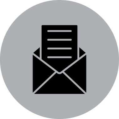 Zarf. Web simgesi vektör illüstrasyonu