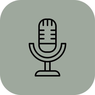 soyut grupta izole edilmiş mikrofon simgesi