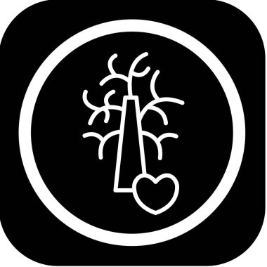 Bir ağaç simgesinin vektör illüstrasyonu