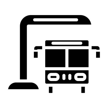 bus vektör düz simgesi