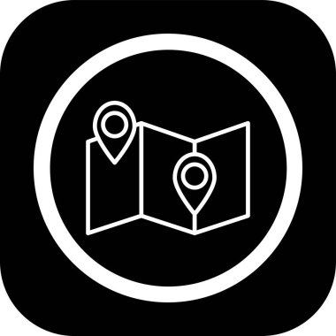 harita pin ikonu vektör illüstrasyonu